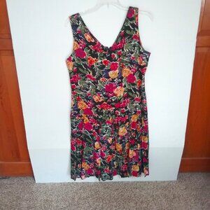 GS International Floral Print Sleeveless Summer Dress